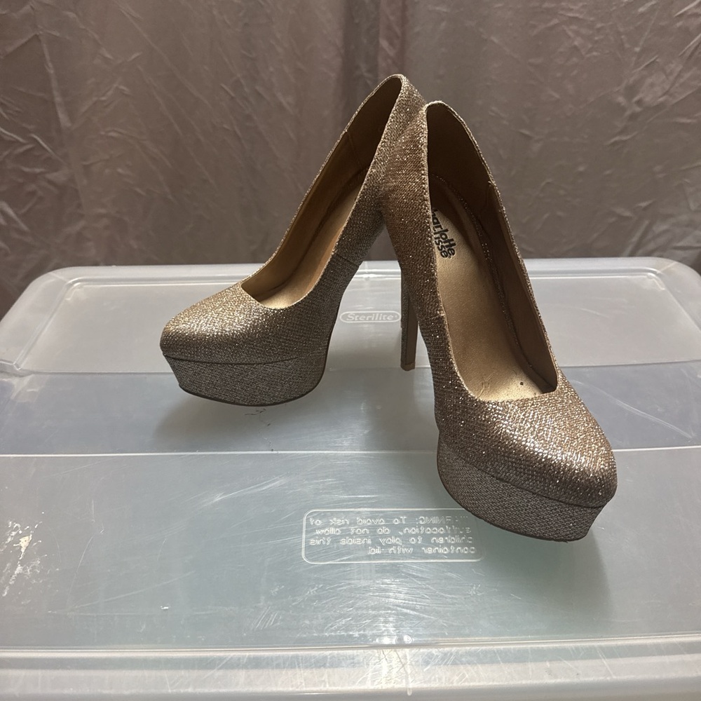 Charlotte Russe Glitter Platform Heels